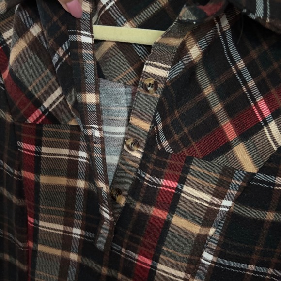 Papillon Plaid Dress Career‎ Casual Long Sleeve Pockets - Picture 4 of 6